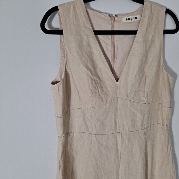 Boden Tan Sleeveless Jumpsuit with Wide-Leg Design - Picture 5 of 13